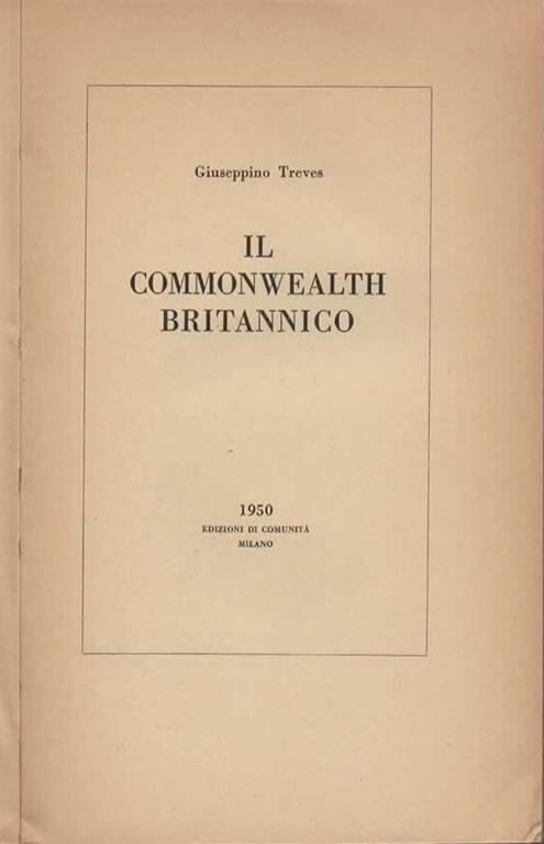 Il Commonwealth britannico - Giuseppino Treves - 2