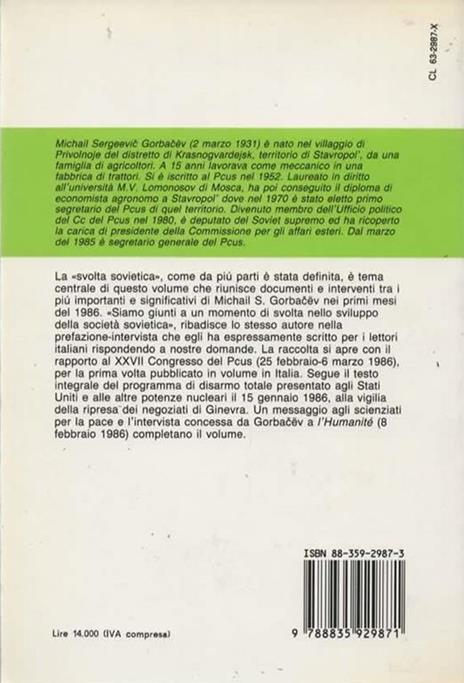 Proposte per una svolta. La relazione al XXVII Congresso del Pcus e altri documenti con una prefazione-intervista inedita dell'autore - 3