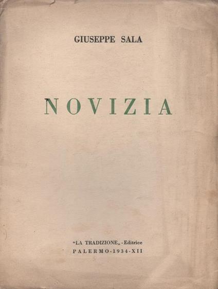 Novizia - Giuseppe Sala - copertina