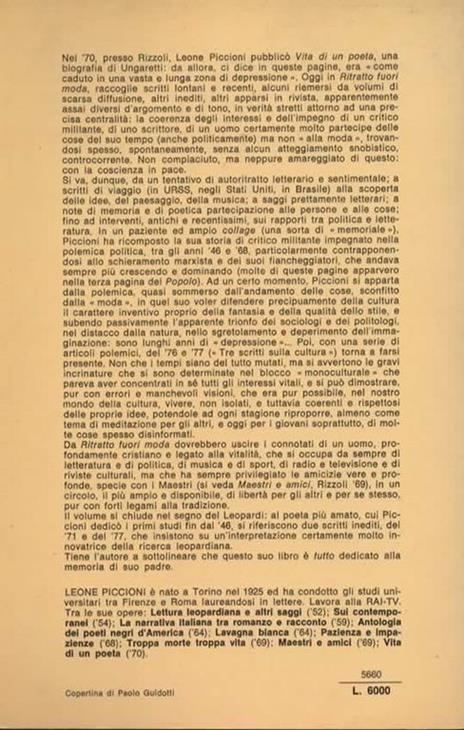 Ritratto fuori moda - Leone Piccioni - 2