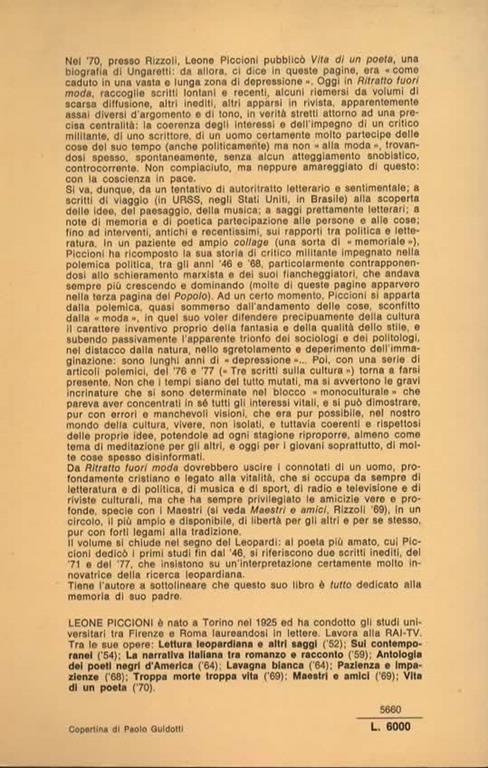 Ritratto fuori moda - Leone Piccioni - 2