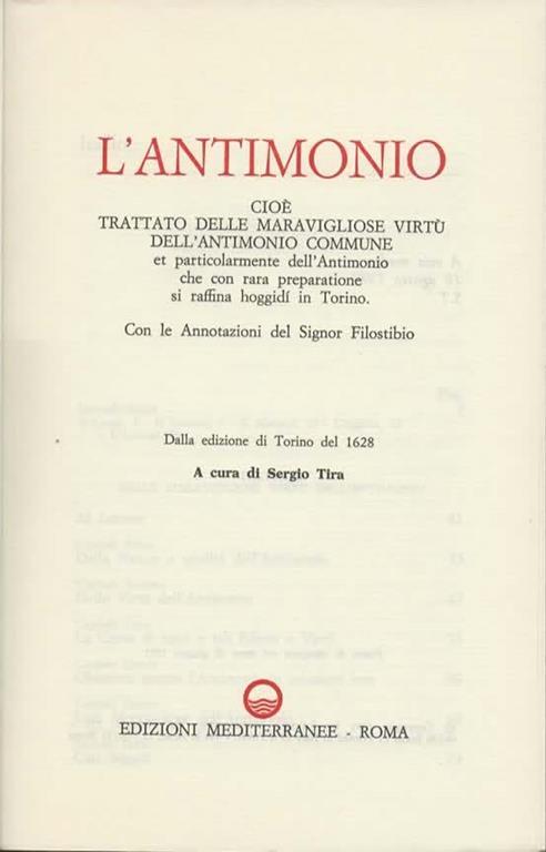L' antimonio - Filostibio - 2
