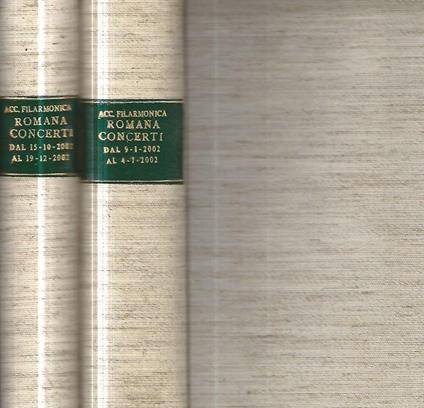 Accademia Filarmonica Romana. Concerti 2002 - copertina