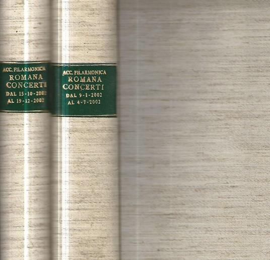 Accademia Filarmonica Romana. Concerti 2002 - copertina