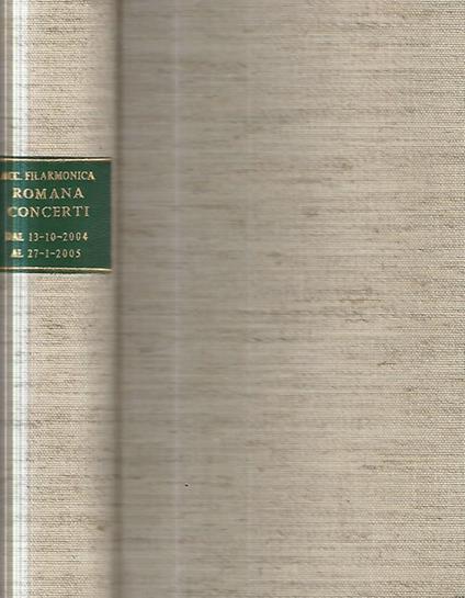 Accademia Filarmonica Romana. Concerti 2004-05 - copertina