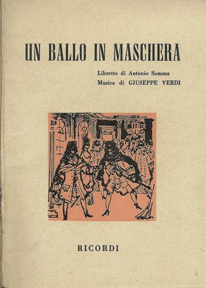 Un ballo in maschera - Antonio Somma - copertina