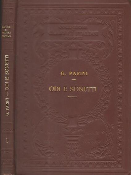 Odi e sonetti - Giuseppe Parini - copertina