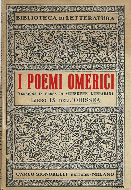 I poemi omerici - Giuseppe Lipparini - copertina