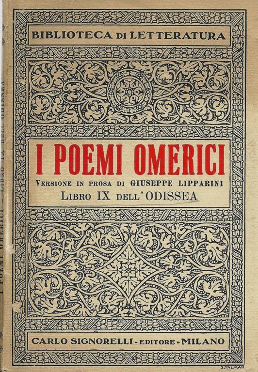 I poemi omerici - Giuseppe Lipparini - copertina