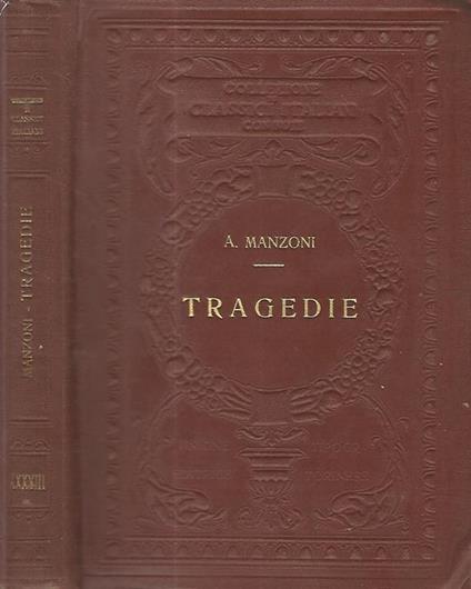 Tragedie - Alessandro Manzoni - copertina