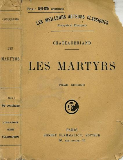 Les Martyrs - François-René de Chateaubriand - copertina