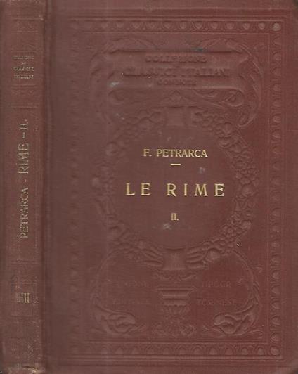 Le rime Vol. II - Francesco Petrarca - copertina