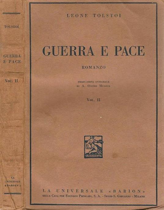 Guerra e Pace vol. II - Lev Tolstoj - copertina