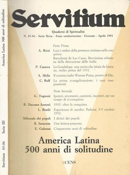 Servitium, n. 85-86. Quaderni di spiritualità - copertina