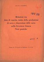 Relazioni tra data di nascita, inizio della produzione di uova e dimensioni delle uova nelle Livornese bianca. Note pratiche