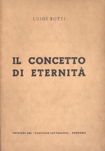 Il concetto di eternità - Luigi Botti - copertina