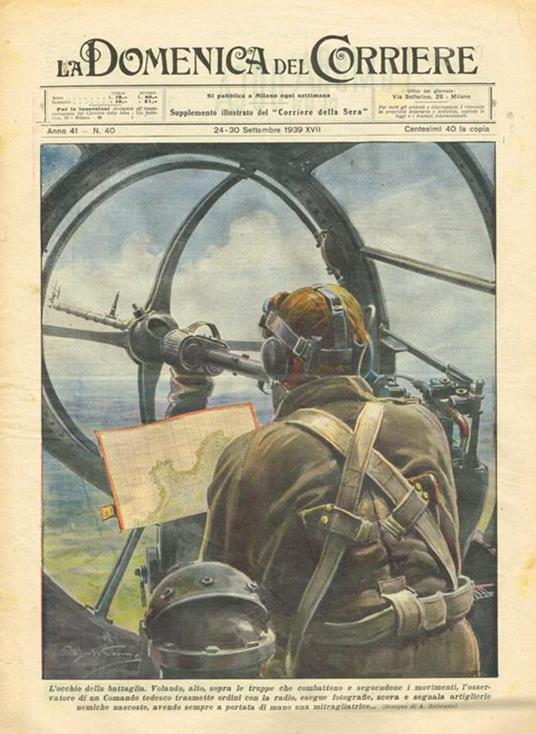 La Domenica del Corriere. Anno 41 n.40, 24-30 settembre 1939 - copertina