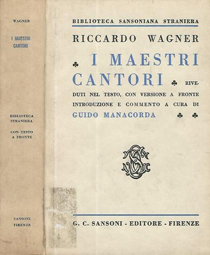 I maestri cantori - Richard Wagner - copertina