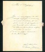 Lettera manoscritta con firma autografa a Paolo Silvani maggiore del 3° Battaglione Civici