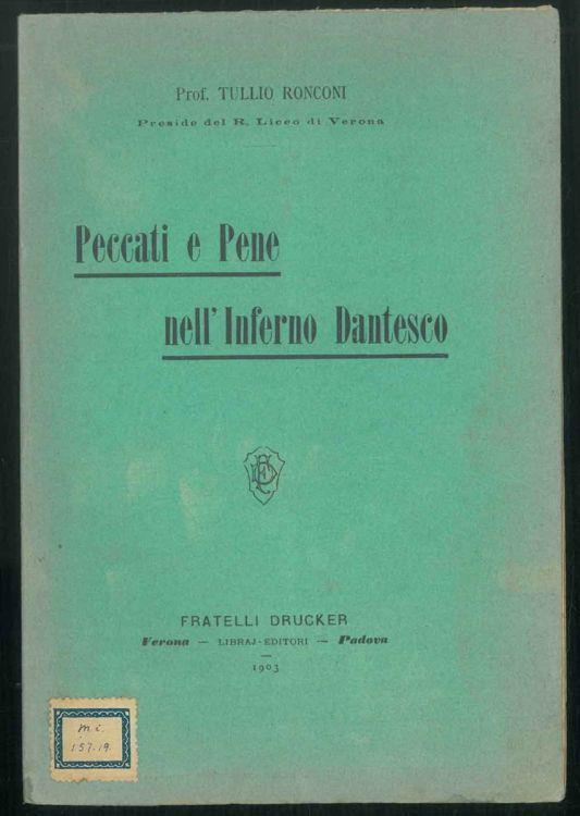 Peccati e pene nell'inferno dantesco. Lezione popolare tenuta in Verona il 17 maggio 1903 - copertina