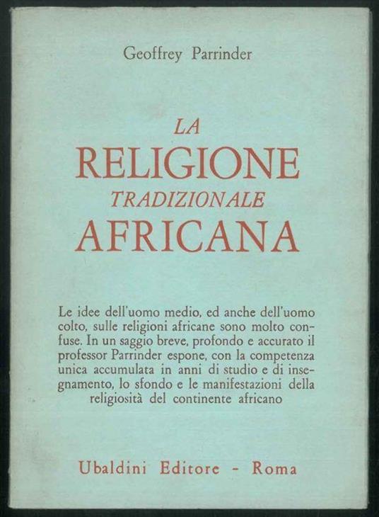 La religione tradizionale africana - Geoffrey Parrinder - copertina