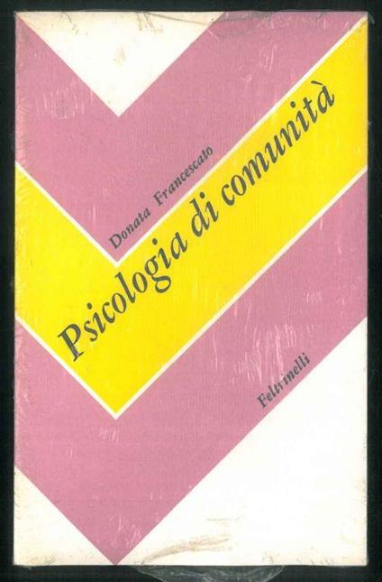 Psicologia di comunità - Donata Francescato - copertina