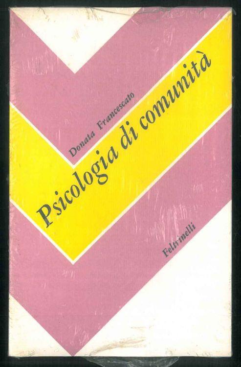 Psicologia di comunità - Donata Francescato - copertina