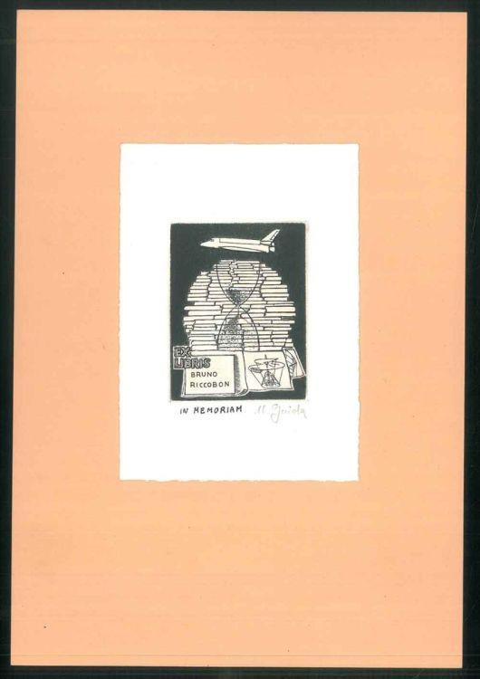 Ex libris per Bruno Riccobon con firma autografa dell'incisore - Mario Guida - copertina