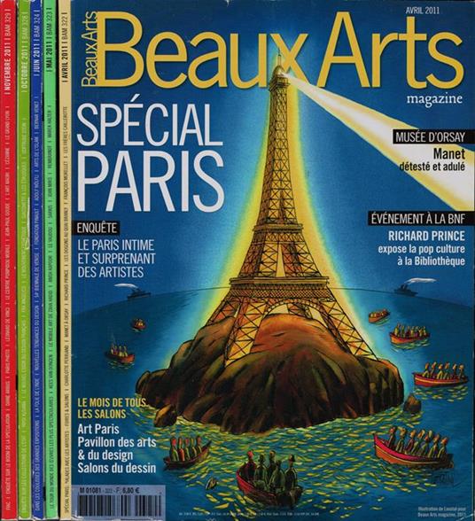 Beaux Arts Magazine. anno 2011 - copertina