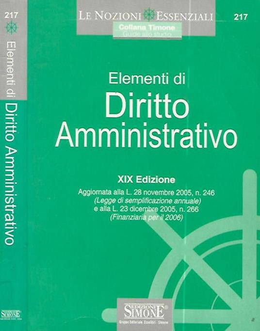 Elementi di Diritto Amministrativo - copertina