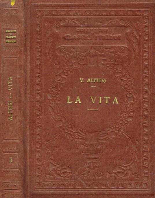 La vita - Vittorio Alfieri - copertina