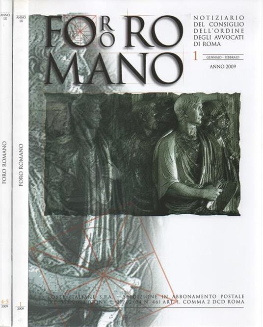 Foro Romano - 2009.. Notiziario del Consiglio dell'Ordine degli Avvocati di Roma - copertina