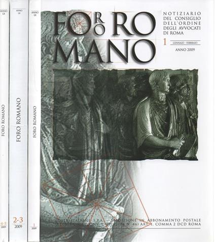 Foro Romano - 2009. Notiziario del Consiglio dell'Ordine degli Avvocati di Roma - copertina