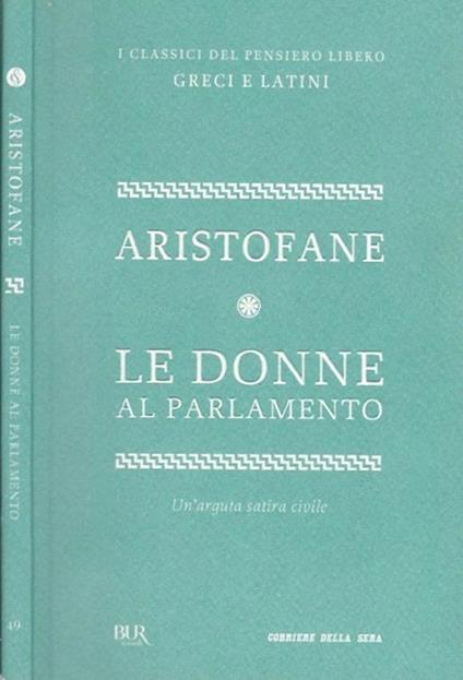 Le donne al Parlamento - Aristofane - copertina
