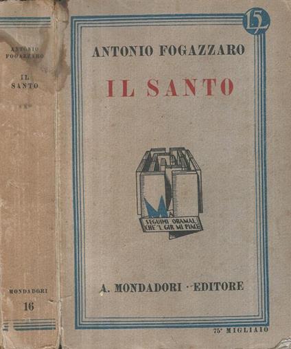 Il Santo - Antonio Fogazzaro - copertina