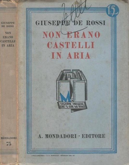 Non erano castelli in aria - Giuseppe De Rossi - copertina