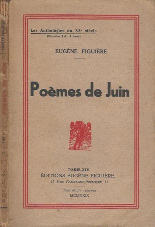 Poèmes de Juin - Eugène Figuière - copertina