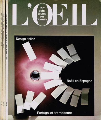 L' Oeil. Revue d'Art mensuelle - Année 1976 - copertina
