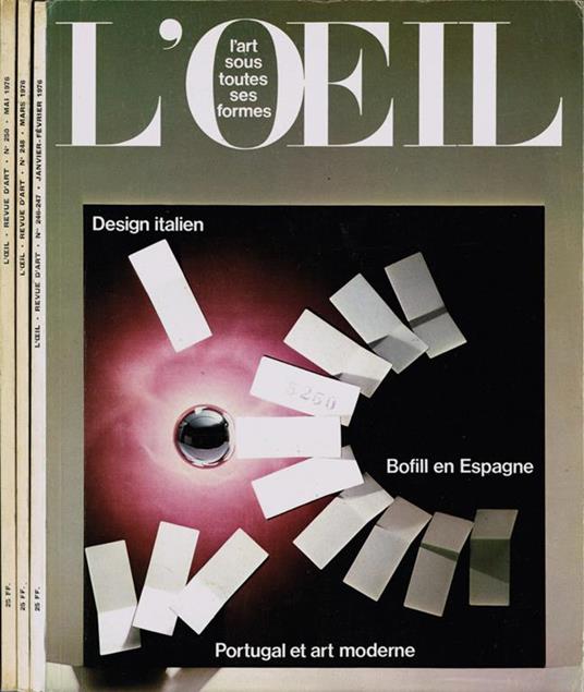 L' Oeil. Revue d'Art mensuelle - Année 1976 - copertina