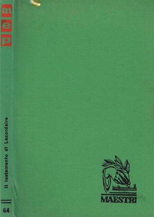 Il testamento di Lacordaire - copertina