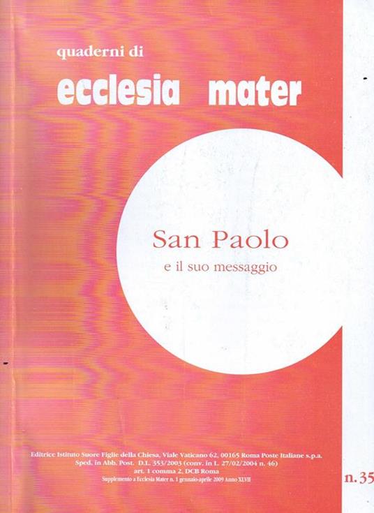 San Paolo e il Suo Messaggio - copertina