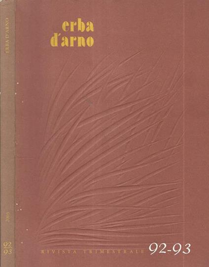 Erba d'arno numero 92-93 - copertina