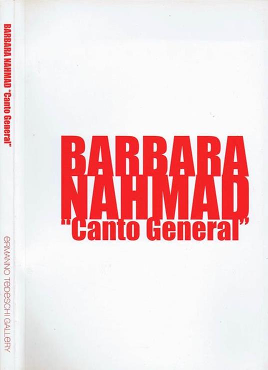 Canto General - Barbara Nahmad - copertina