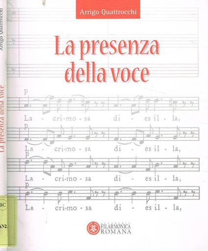La presenza della voce - Arrigo Quattrocchi - copertina