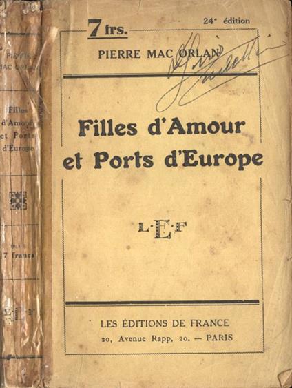 Filles d' amour et ports d' Europe - Pierre Mac Orlan - copertina