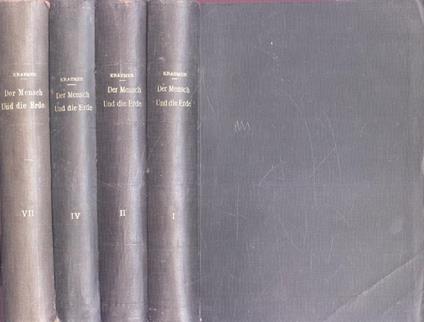 Der mensch und die erde Vol. I - II - IV - VII - Hans Kraemer - copertina