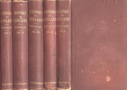 The history of England from the accession of James II Vol. I - II - III - IV - V - Thomas Babington Macaulay - copertina