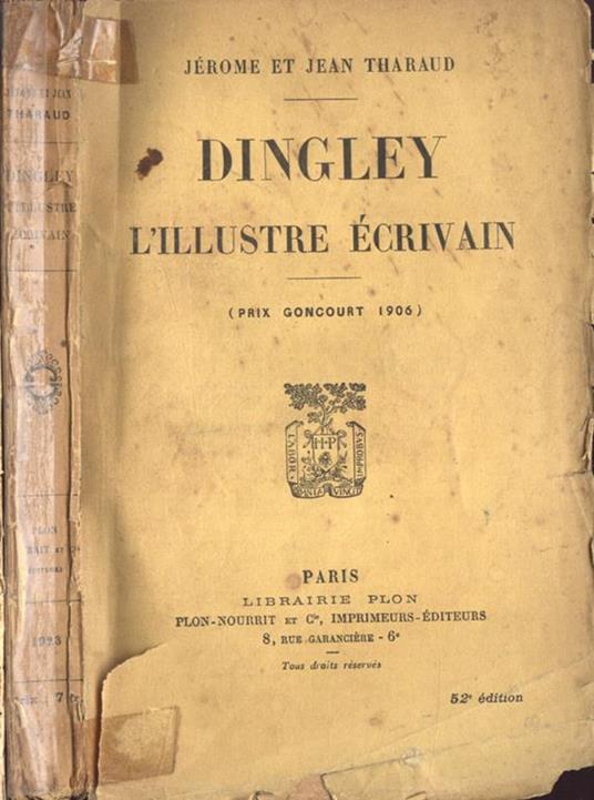 Dingley, l' illustre ècrivain - copertina