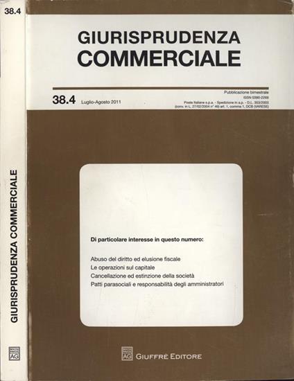 Giurisprudenza commerciale n. 38. 4 - copertina