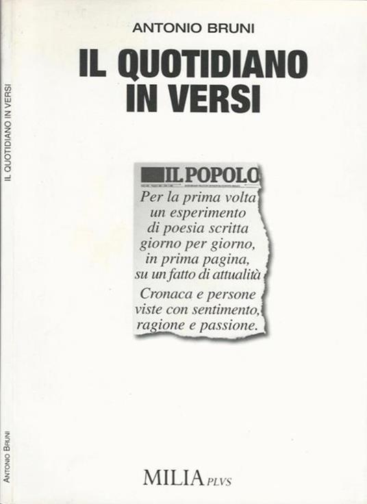 Il quotidiano in versi - Antonio Bruni - copertina